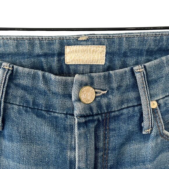 MOTHER Denim High Waisted Looker Crop Jeans in Skipping Stones Size 26 - Picture 13 of 15